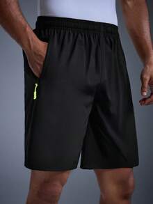 DRIFTMERE Men Zip Pocket Side Shorts Spring To Summer - Black - View 6