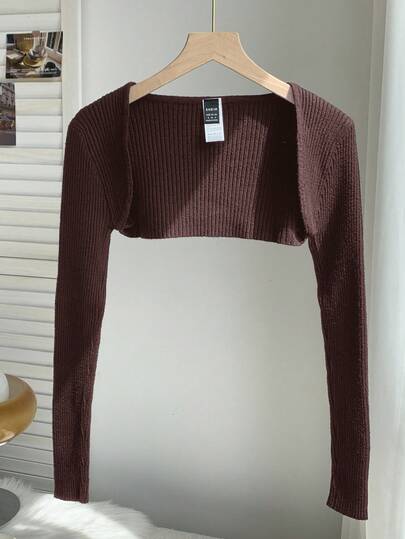 Comfortcana كارديجان أبيض قصير بدون ملابس علوية أسود للخريف/الشتاء