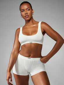 Missguided x Playboy Cotton Elastic High Waist Boxer Brief Boyshort Underwear Comfortable Full Coverage Short Panties Ladies Stretchy Wide Band Brief