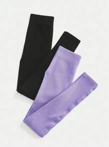 SHEIN Sports Leggings de yoga sans couture élastiques de couleur unie pour femmes - Multicolore - Voir 5