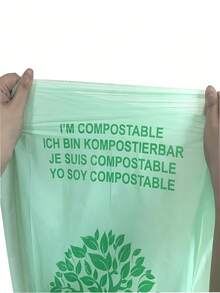 SHEIN 100/50 pièces Sacs poubelle de 6L/10L/30L - Sacs poubelle compostables pour cuisine, salle de bain, chambre et plus - Sacs à déchets verts pour le nettoyage, les produits de base de la maison, sacs poubelle