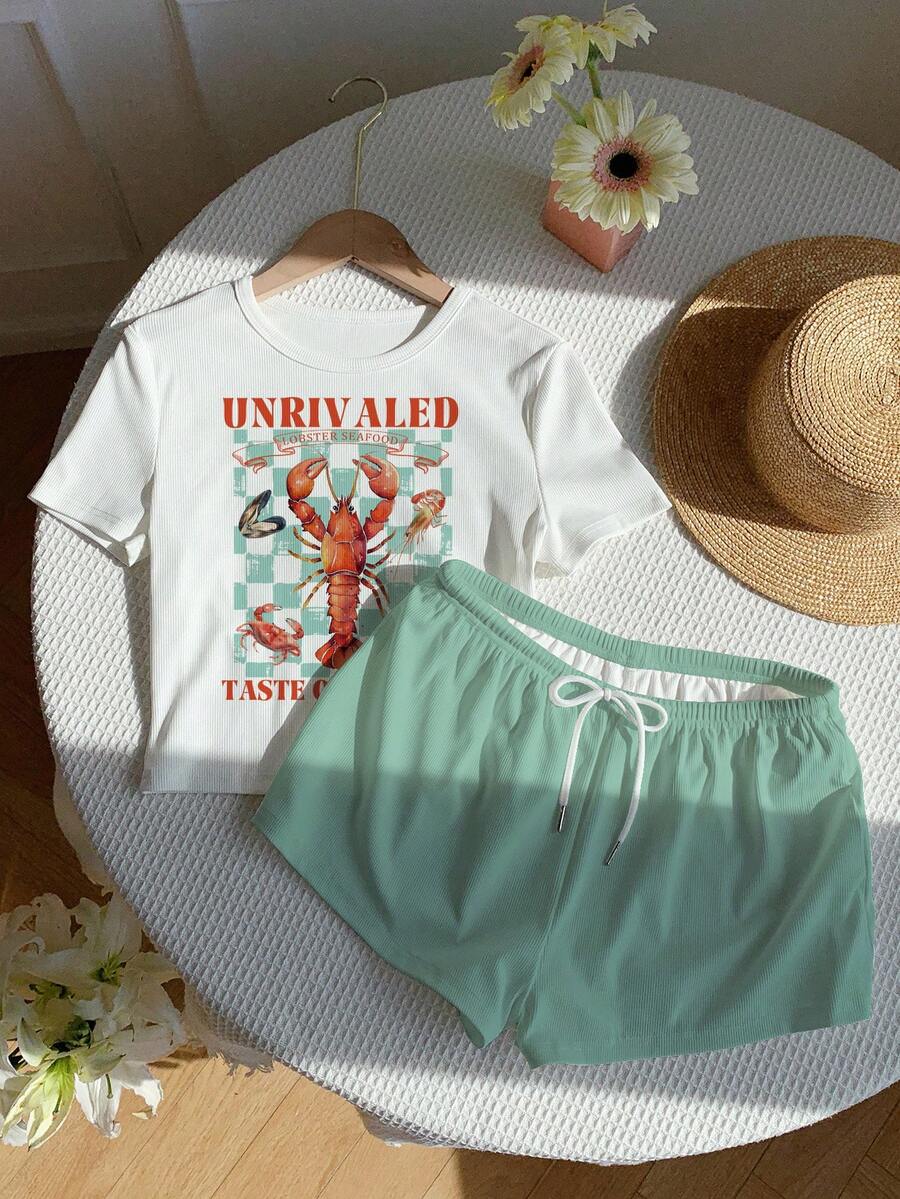 Comfortcana 2025 Neues Damen Lässig Set mit Schleife & Hasen Muster, locker geschnitten, 2-teilig, Alltagsmode