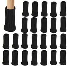24 Pieces Of Chair Leg Socks Protective Cover-High Elastic Knitted Design, Scratch-Resistant Floor-Durable Furniture Floor Protective Cover, Very Suitable For Hardwood, Easy To Install, Suitable For Various Chair Foot Sizes - Multicolor - View 10