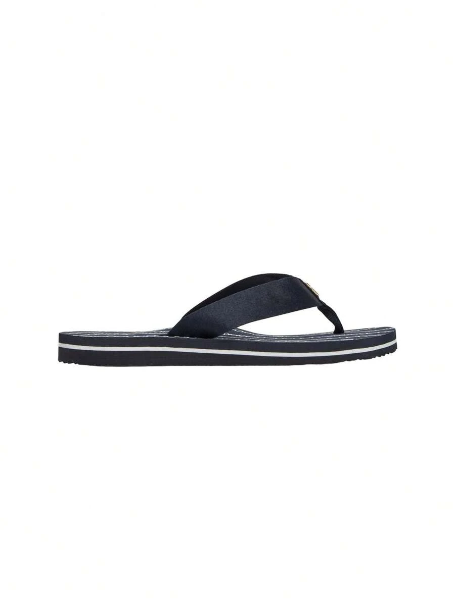 Th Chain Print Beach Women's Flip-Flops Black FW0FW08514 DW6 - Space blue - View 1
