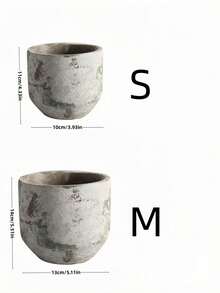 Cirelle 1 Buah Pot Bunga Semen Hijau Lumut Bergaya Nordik Mini Geometris untuk Sukulen, Dekorasi Rumah untuk Ruang Tamu dan Balkon, Hadiah Pindah Rumah Modern - MultiWarna - View 18