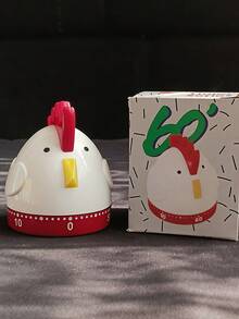 Joivida 可爱的鸡肉计时器：精确计时，掌握每个美味时刻，易于使用，多功能用于烹饪和时间规划 - 杏色 - 查看 2