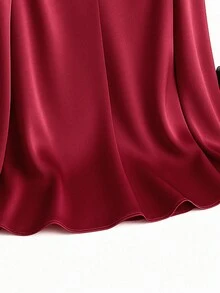 Franclia Elegantes Pendler-Shirt in Unifarbe mit 3D-Blumendekor für Frauen