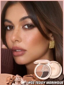 SHEGLAM Daydreamer Mini Palette-Teddy Meringue Brand Beauty Makeup Face Paint Cosmetic For Women Girls Perfect For Winter Ideal For Y2K Fancy Fashion Suitable For Birthday Gift Party Ready Best Color - Teddy Meringue - View 2