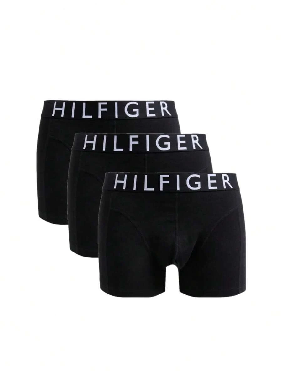 Tommy Hilfiger 3 Pack Men's Boxers - Black - View 1