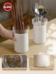 Madebyblanc 厨房筷子架沥水餐具笼收纳盒家用台面勺叉收纳架双层筷子筒筷子篮