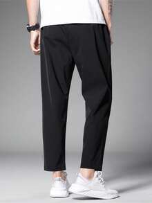Manfinity Homme Men Slant Pocket Trousers - Black - View 2