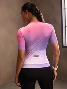 Powerista 女士渐变色短袖拉链骑行服