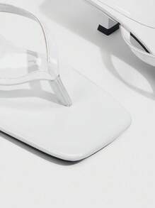 CUCCOO SZL 女士圆头时尚高跟休闲沙滩人字拖