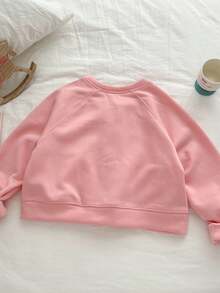 Genkimix Kids Kurtka w jednolitym kolorze z kokardą 3D dla dziewcząt w wieku 1/2 lat