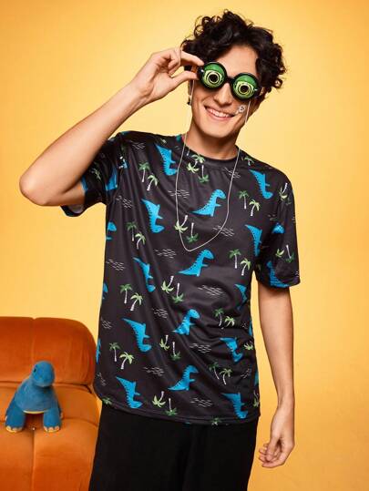 Notgurli Pijama informal de verano para hombres de talla grande