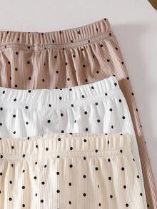 SHEIN Vintaside Kids 女婴圆点印花圆领长袖T恤和裤子两件套 - 彩色 - 查看 7