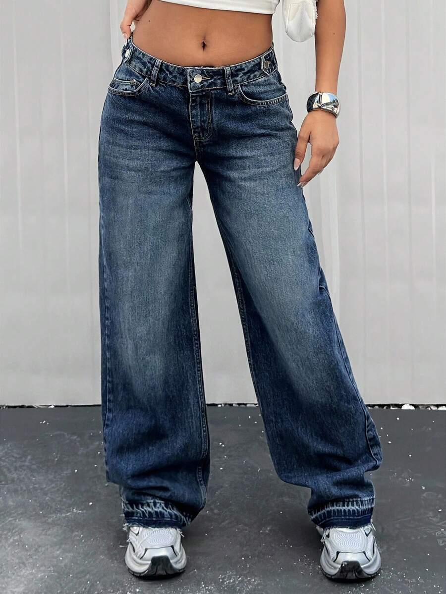 EURMUSE Women's High Waist Denim Jeans, Casual Style For Everyday Wear - Medium Wash - View 1
