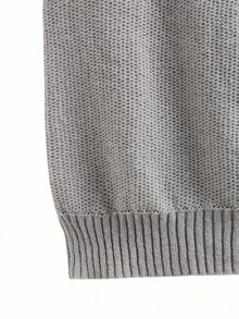 Chillumni Gilet casual in maglia a tinta unita con colletto alla coreana, ampio e versatile, adatto per l'autunno, da uomo