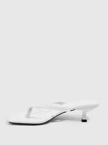 CUCCOO SZL 女士圆头时尚高跟休闲沙滩人字拖