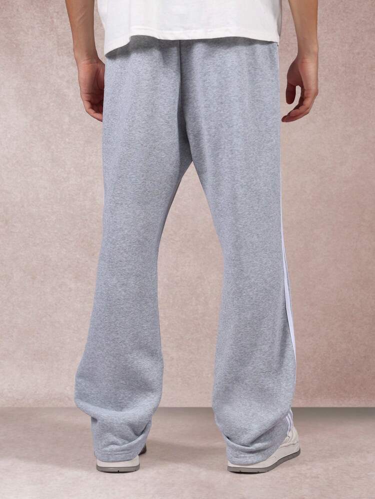 Wide Leg Flared Sweatpants With Side Stripes