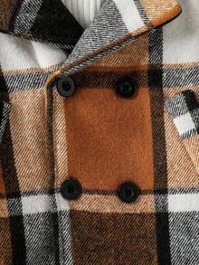 Souflis Souflis Baby Boy/Girl Elegant Vintage Plaid Overcoat, Elegant Clothing With Vintage Plaid, Baby & Toddler Clothing, Suitable For 3 Months To 3 Years Old Children Fall Winter