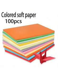 SHEIN 20/100 PCS Kertas Karton Tebal Berwarna A4 / Kertas Berwarna Tebal untuk Memotong Kertas, Koleksi Kertas Bertumpuk A4, Bahan Kertas Buatan Tangan, Kartu Ucapan Seni, Koran Tulisan Tangan - MultiWarna - View 14