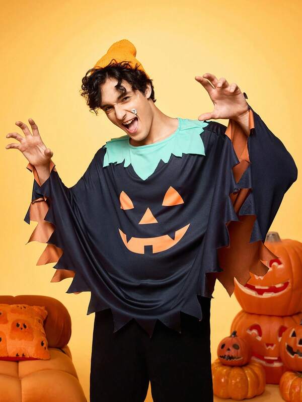 NotGurli Costume d'Halloween drôle et original de fantôme de dessin animé pour famille, jeunes et hommes à la mode