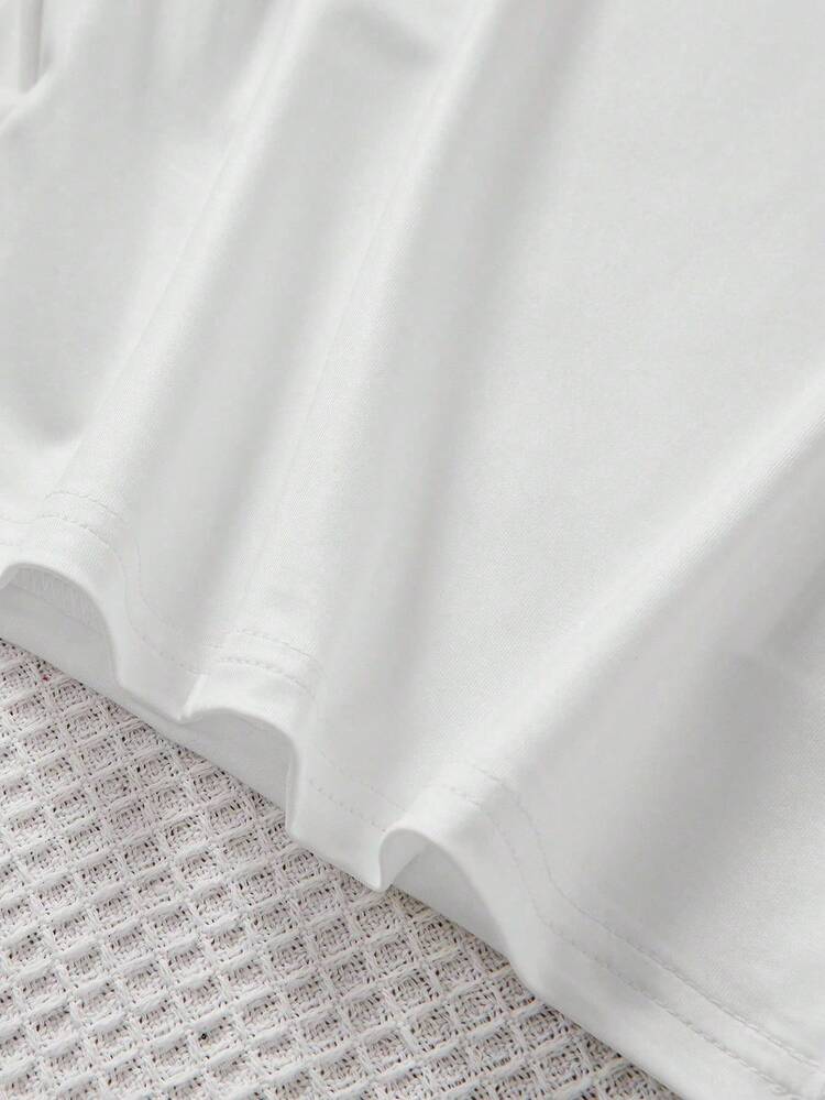 年輕男孩鷹印花上衣和字母印花慢跑褲套裝 - 軍綠色 - 查看 3