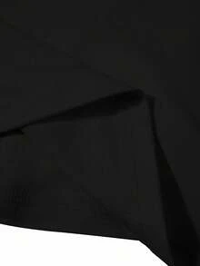 EMERY ROSE 休闲修身大码女式T恤，印有身穿棉衣的小女孩图案 - 黑色 - 查看 5