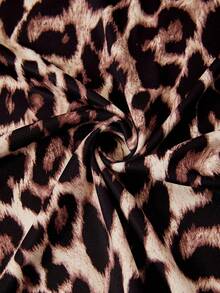 Ellevyn Women's Elegant & Comfortable Leopard Print Jumpsuit, Suitable For Vacation, Spring/Autumn - Multicolor - View 6