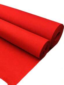 SHEIN Thảm cưới, thảm đỏ mật độ cao và thảm trắng dày dùng một lần, chất lượng tốt, phù hợp cho nhiều dịp lễ kỷ niệm. - Đỏ - Xem 9