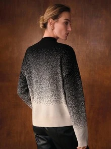 MOTF PREMIUM OMBRE STAND COLLAR SWEATER - Multicolor - View 4