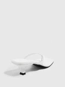 CUCCOO SZL 女士圆头时尚高跟休闲沙滩人字拖