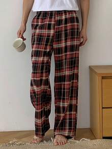 DAZY Men's Plaid Red And Black Pajama Bottoms, Spring/Summer, Fall, Winter - Red - View 6