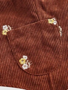 SHEIN MOD Plus Size Women's Embroidered Khaki Cropped Tank Top, Black Knit Pants Vest And Pants Set Wide Leg Pants Woman 70s Women Outfit, Embroidered Tops, Vintage Corduroy, Autumn And Winter Suits, Matching Suits Two Pieces Outfit Set Wide Leg Pants Outfit Brown Vest Outfit 70s Outfit Women Outfit Set Brown Outfit Women