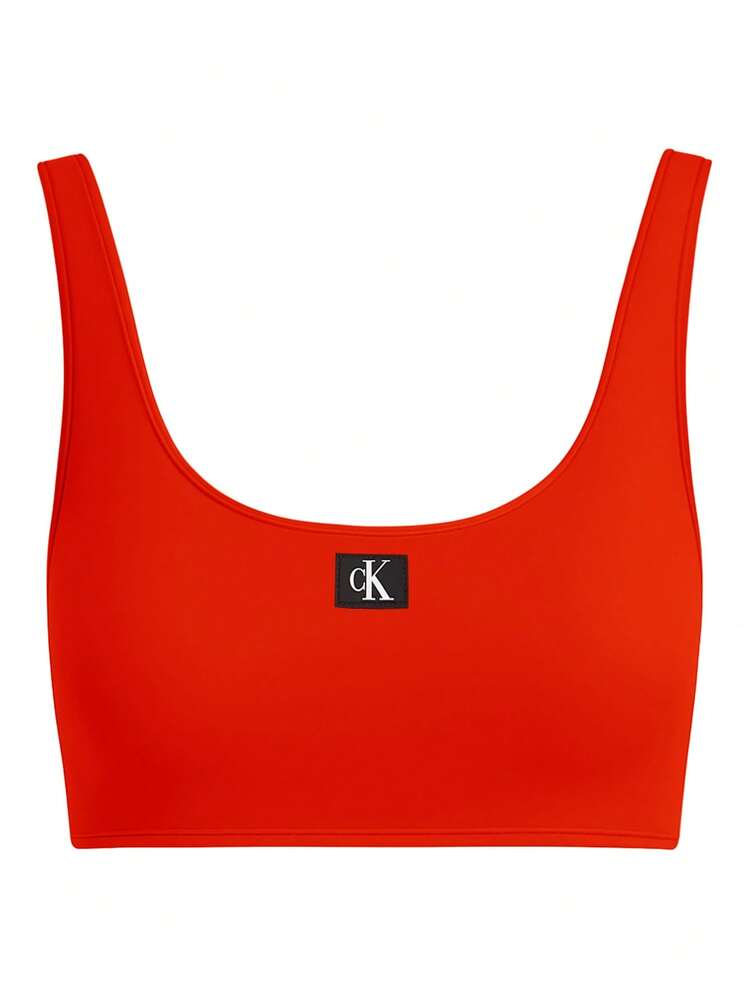 Calvin Klein Tops de bikini para mujer - Rojo - Añade 3