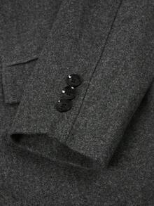 Manfinity Homme 男士时尚百搭长袖大衣，秋冬灰色西装外套