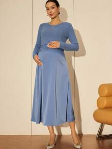 MaterniWear Maternity Work Clothes,Maternity Work Outfits ,Maternity Work Two Pieces Dress,Office,Business Casual Woman Fall Clothes,Autumn Clothes,Maternity Autumn Clothes 2pcs Maternity Elegant Commuter Long Sleeve Top And Slip Dress Set Maternity Blue Dress Blue Midi Dress Maternity Two Pieces Set Blue Blue Maternity Dress Maternity Two Pieces Dress Maternity Two Pieces Sets Pregnancy Dresses Maternity Clothes Two Pieces Suits Nursing Dresses