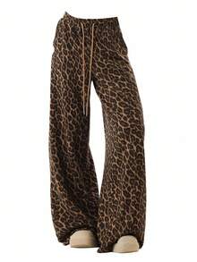 EMERY ROSE 大码女式常规宽松直筒裤 - 棕色 - 查看 4