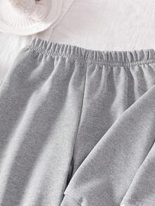 Genkimix Kids Set de 2 sudaderas holgadas con estampado floral y decoración de lazo, estilo coreano para niñas