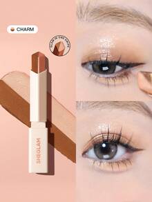 SHEGLAM Insta-Eyes Dual Tone Shadow Stick-Charm Gradient Two-Tone Glitter Eyeshadow Stick Pearlescent Shimmer One Step Easy To Use Smooth Blendable Eyeshadow Brown Eyeshadow Brand Beauty Makeup Face Paint Cosmetic For Women Girls Perfect For Winter Spring Ideal For Y2K Fancy Fashion Suitable For Birthday Valentine'S Day Gift Rave Party Ready Best Color - Charm - View 1