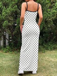 SHEIN EZwear Đầm maxi ôm sát cơ thể dài tối giản, thoải mái, phù hợp cho mùa hè - Nhiều màu - Xem 2