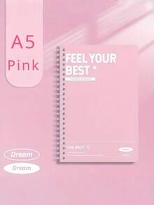 SHEIN 6 包 60 120 页 A5 B5 83x59 英寸螺旋笔记本学院横线 7 毫米厚纸板封面 6 种颜色学习笔记日记写作返校办公用品线圈笔记本大容量厚简约时尚多色笔记本适合学生女士工作家庭夏季秋季文具礼物