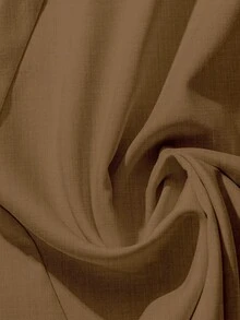 GlowEve Chân váy chữ A màu trơn đơn giản dành cho nữ đi làm hàng ngày, cài nút phía trước - Cà phê nâu - Xem 5