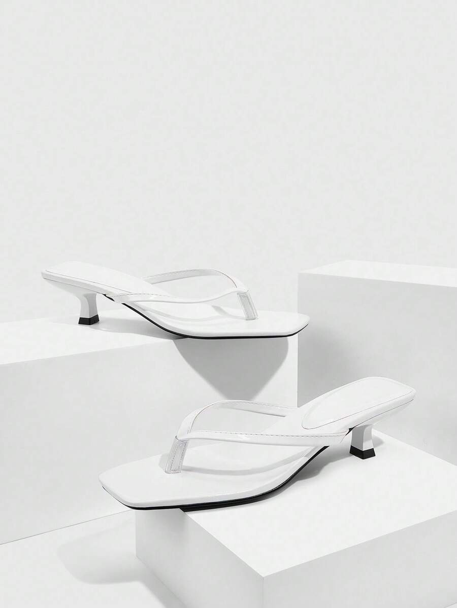 CUCCOO SZL 女士圆头时尚高跟休闲沙滩人字拖