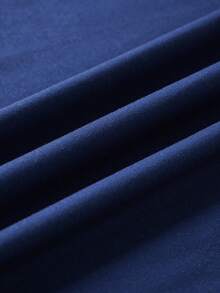 WB Horror X SHEIN Herren Rundhals Kurzarm T-Shirt mit Allover-Muster, Sommer - marineblau - Übersicht 6