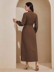 Graceveil Robe chemise à manches longues ample, décontractée, de couleur jaune crème, style été dopamine