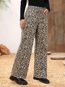 EMERY ROSE Women's Leopard Print Casual Jeans - Multicolor - View 3