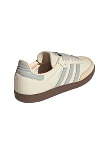 Adidas Samba OG 女款休闲运动鞋 米白色/奇迹银/沙色 JH7299 - 奶油白/奇蹟銀/沙層 - 查看 2