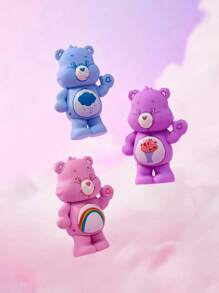 SHEIN X Care Bears 3 件立体熊形冰箱贴，冰箱贴装饰性好，适用于厨房和办公室白板 - 彩色 - 查看 1